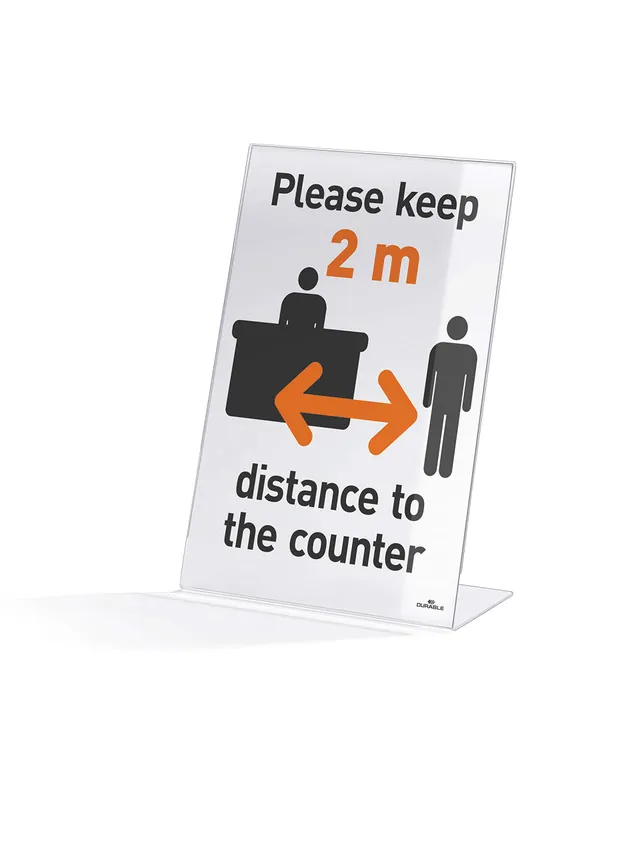 durable-crystal-sign-859619-tischaufsteller-a4-acryl-transparent image 1