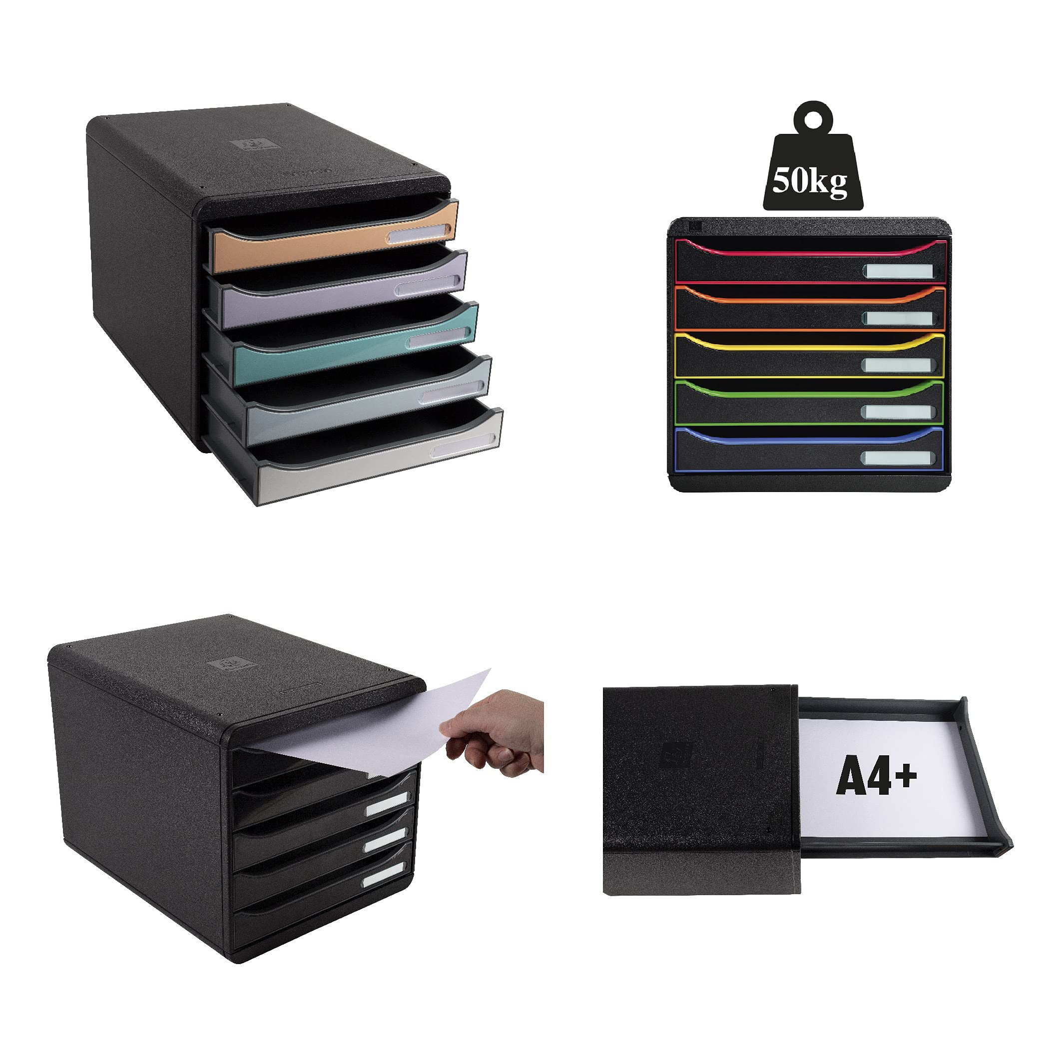 exacompta-big-box-309798d-schubladenbox-5-schubladen-bunt image 6