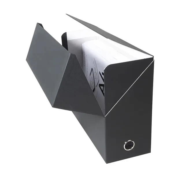 exacompta-eterneco-transferbox-a4-schwarz-12cm-leinenpapier image 1