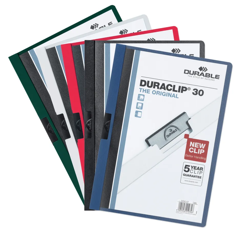 durable-duraclip-30-klemmmappe-a4-5er-sortiert-222700 image 1