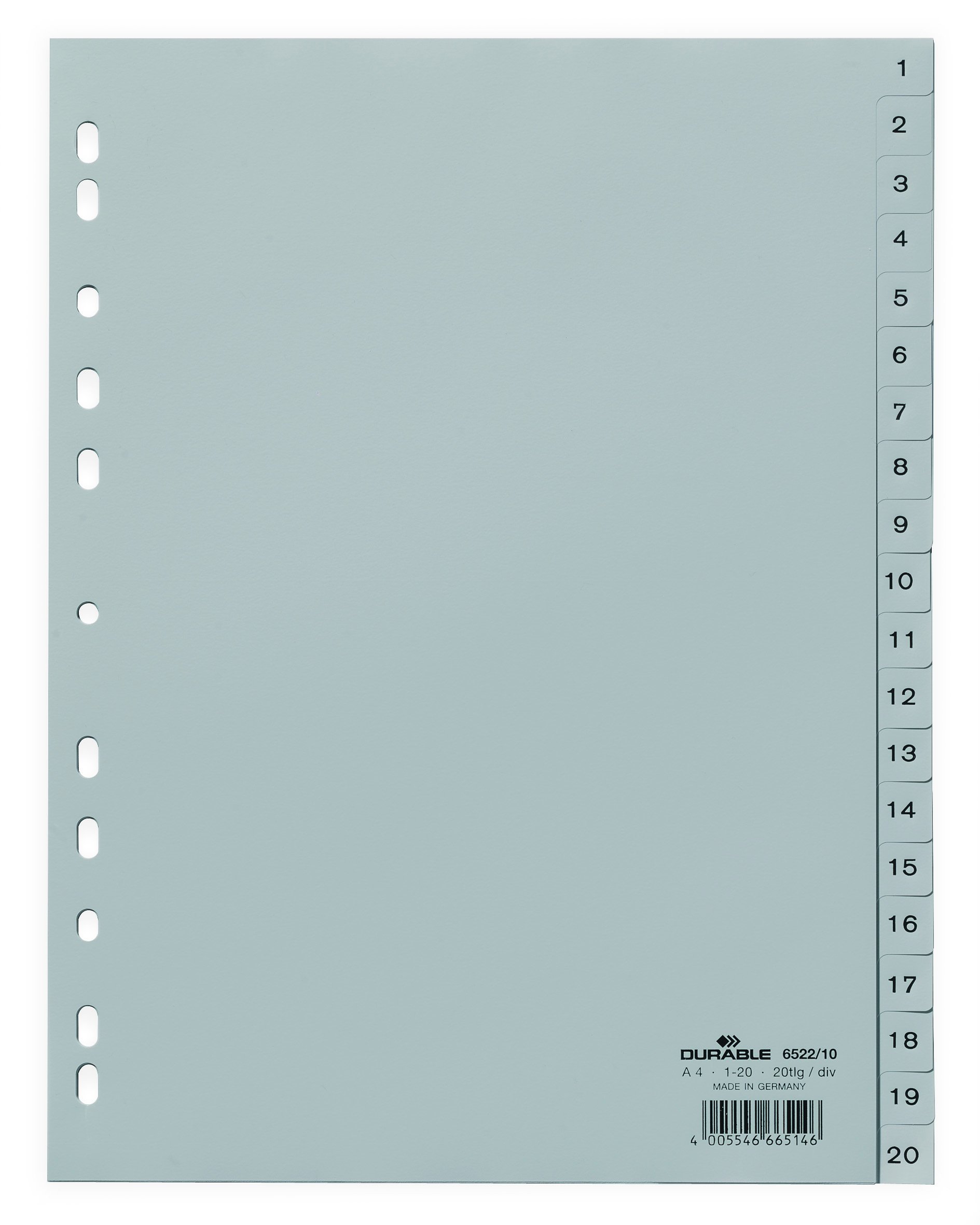 durable-duraquick-652310-zahlenregister-1-31-register-a4-grau-10-st-ck image 6