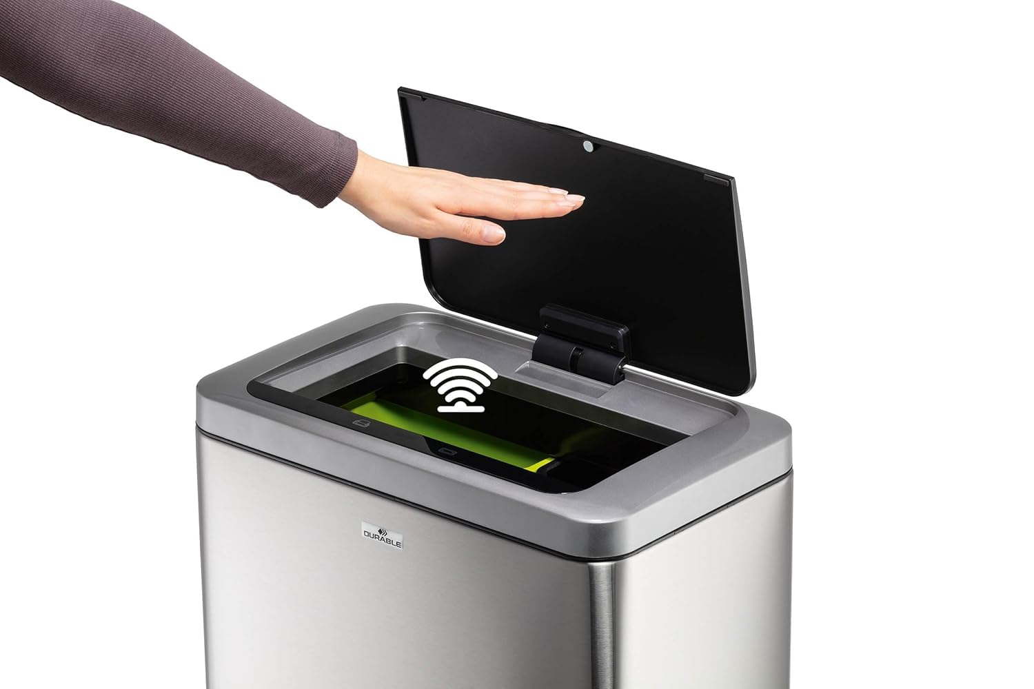 durable-durasort-342423-sensor-m-lleimer-no-touch-duo-2x20l-silber image 2