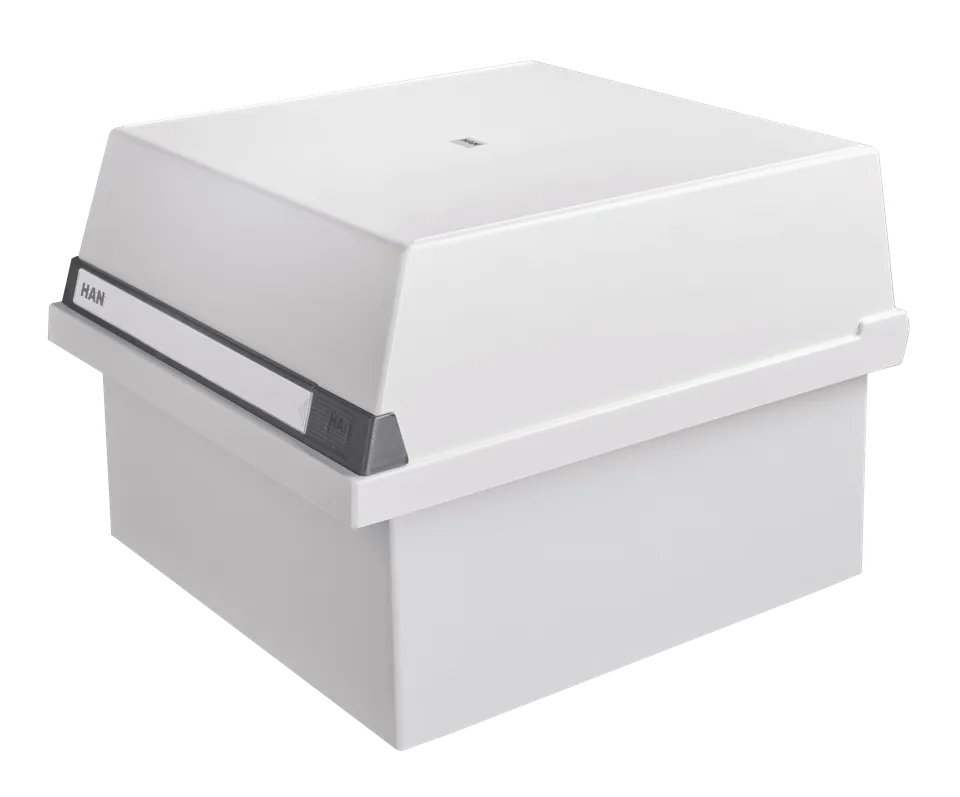 han-croco-karteikasten-din-a4-quer-lichtgrau-f-r-1300-karten image 1