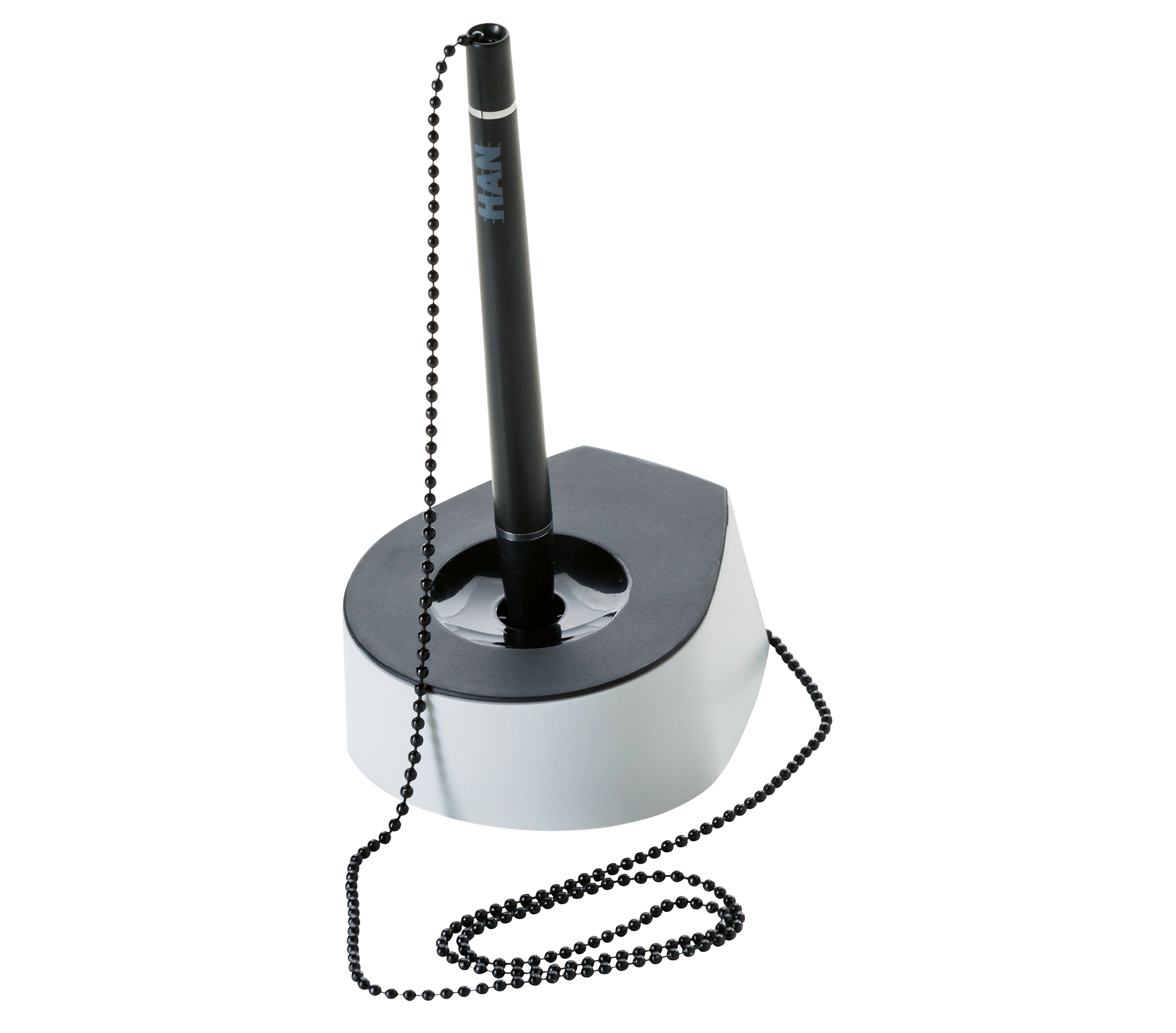 han-salsa-kugelschreiberst-nder-mit-kette-schwarz image 1