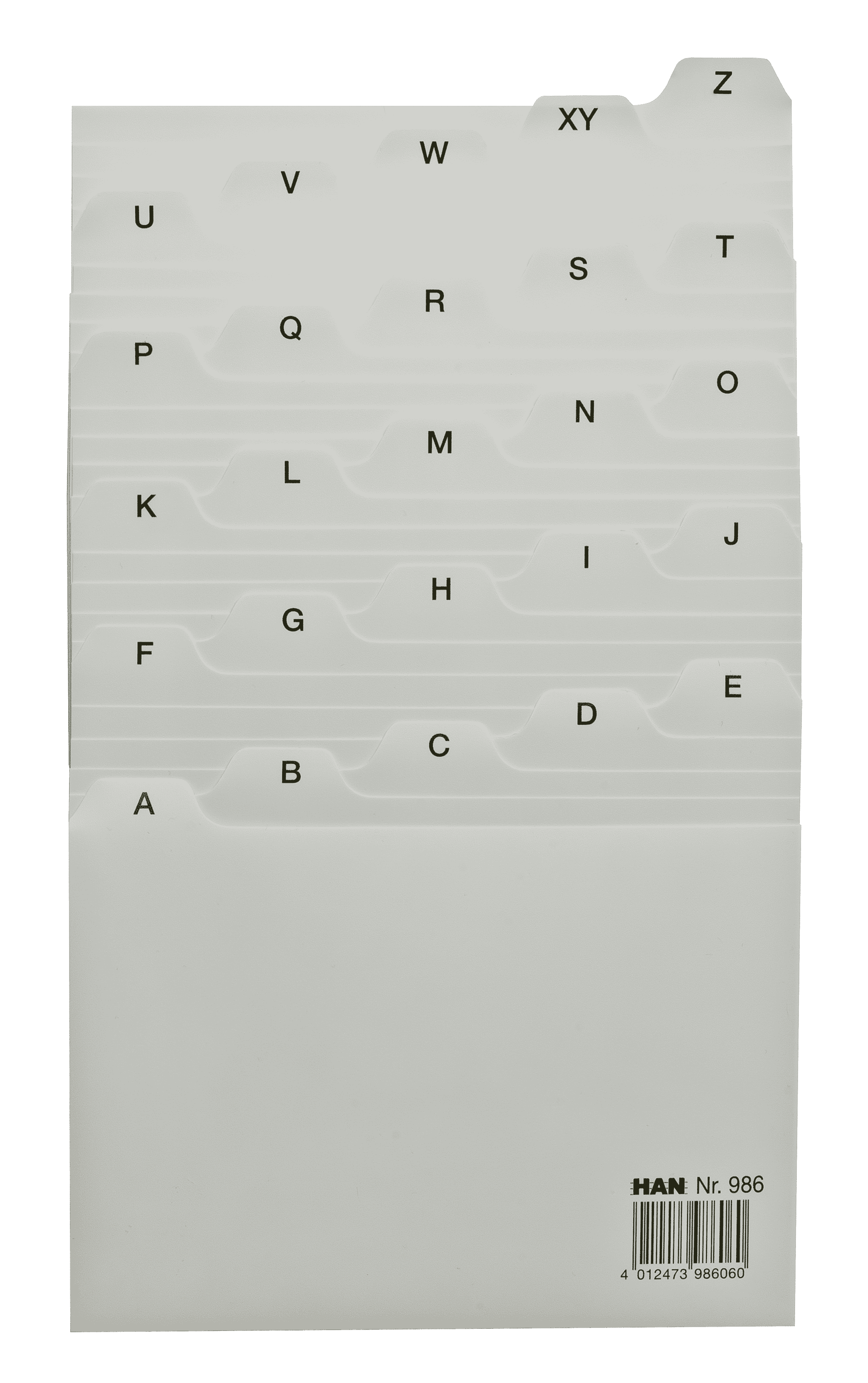 han-croco-register-a-z-a6-quer-grau-25-teilig image 2
