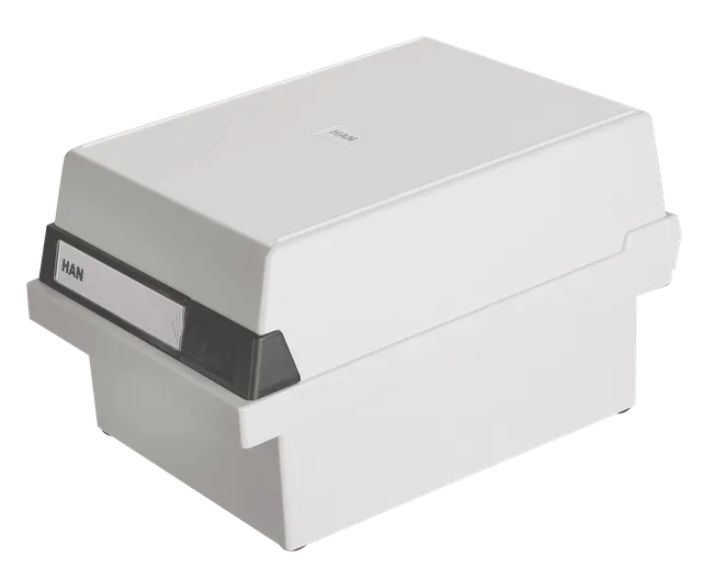 han-croco-karteikasten-din-a6-quer-800-karten-lichtgrau image 1