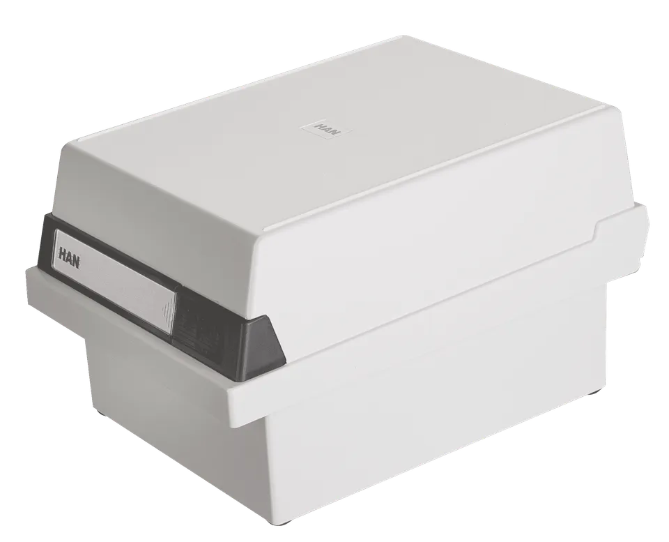 han-croco-karteikasten-din-a6-quer-800-karten-lichtgrau image 1