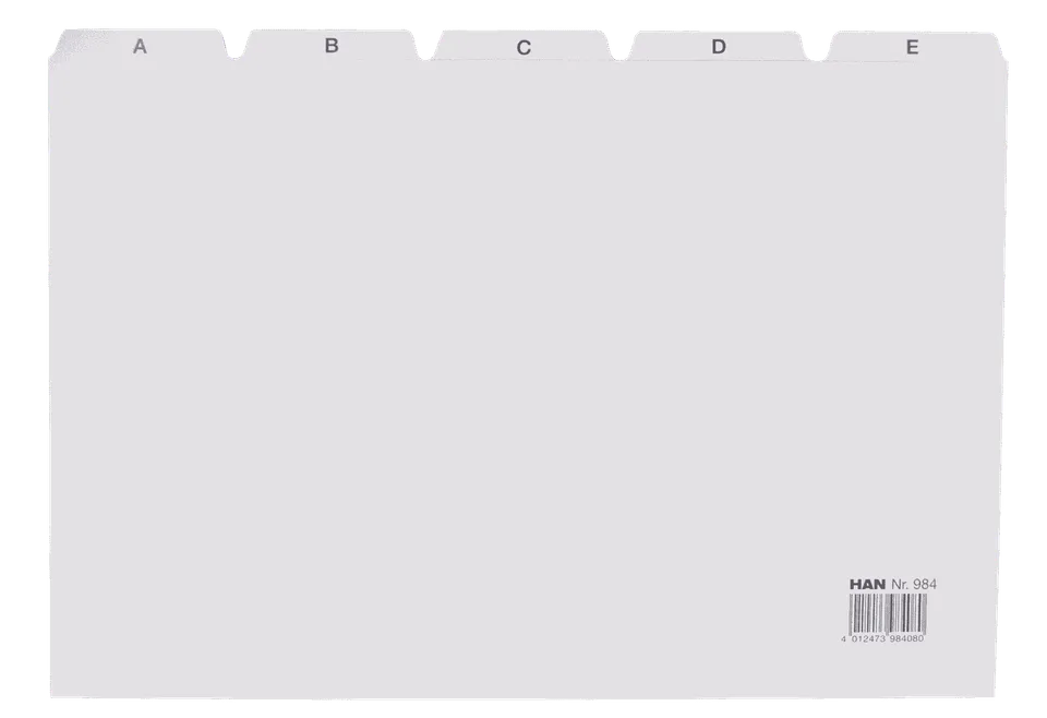 han-croco-register-a-z-a4-quer-grau-25-teilig image 1