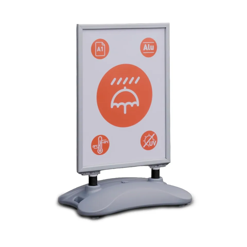 durable-click-fold-kundenstopper-a1-silber-bef-llbar image 1