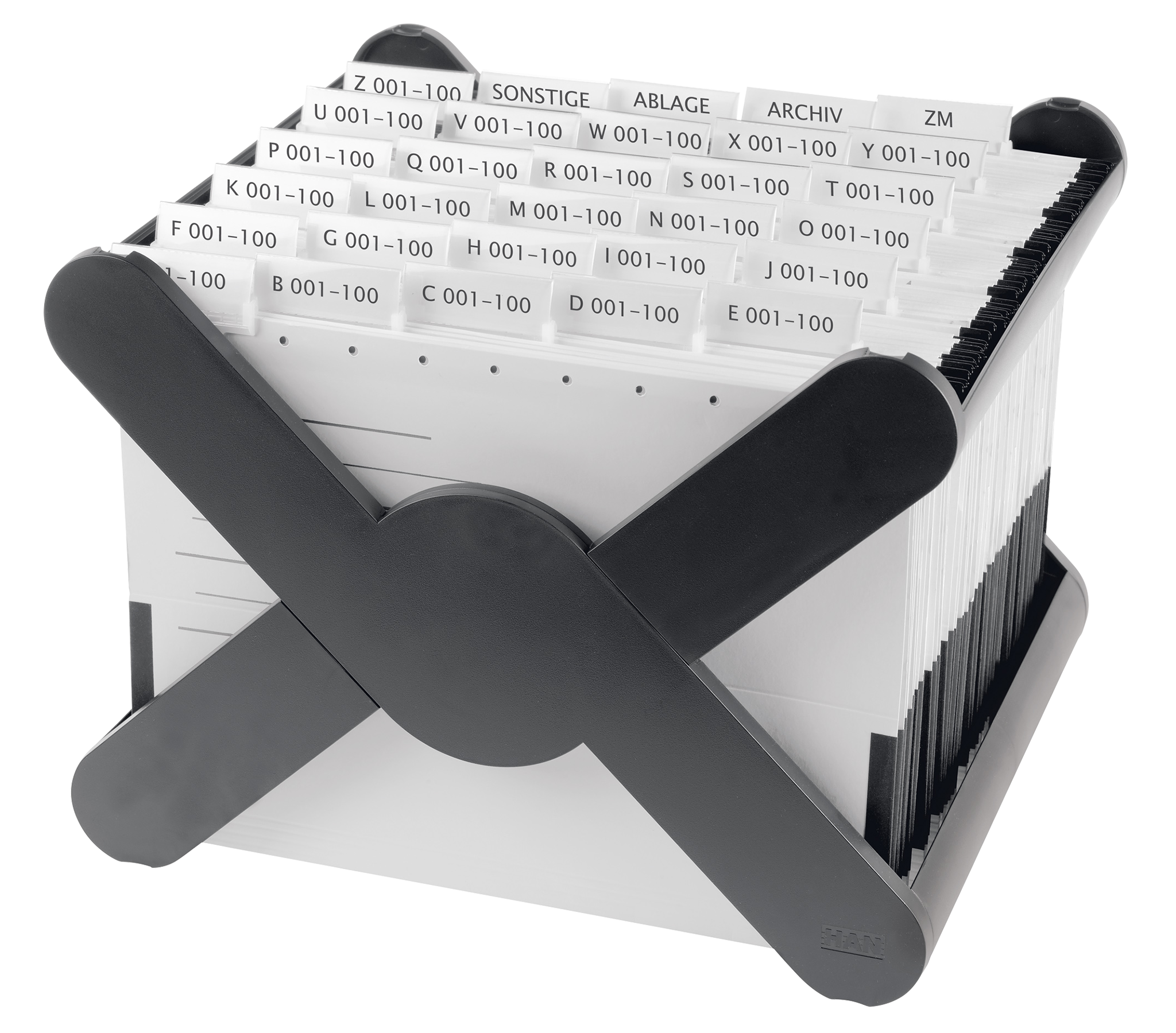 han-karma-h-ngeregistraturkorb-x-cross-35-mappen-ko-schwarz image 2