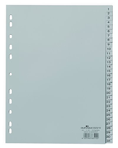 durable-duraquick-652310-zahlenregister-1-31-register-a4-grau-10-st-ck image 8