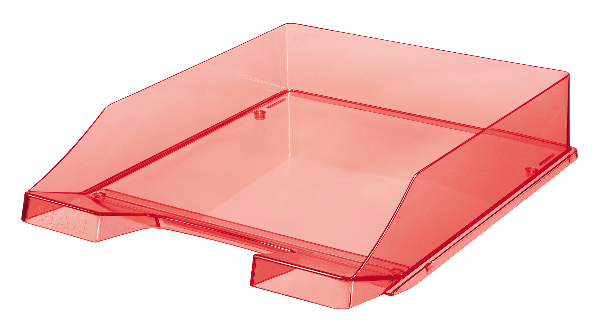 han-klassik-briefablage-din-a4-ablagekorb-transparent-stapelbar image 1