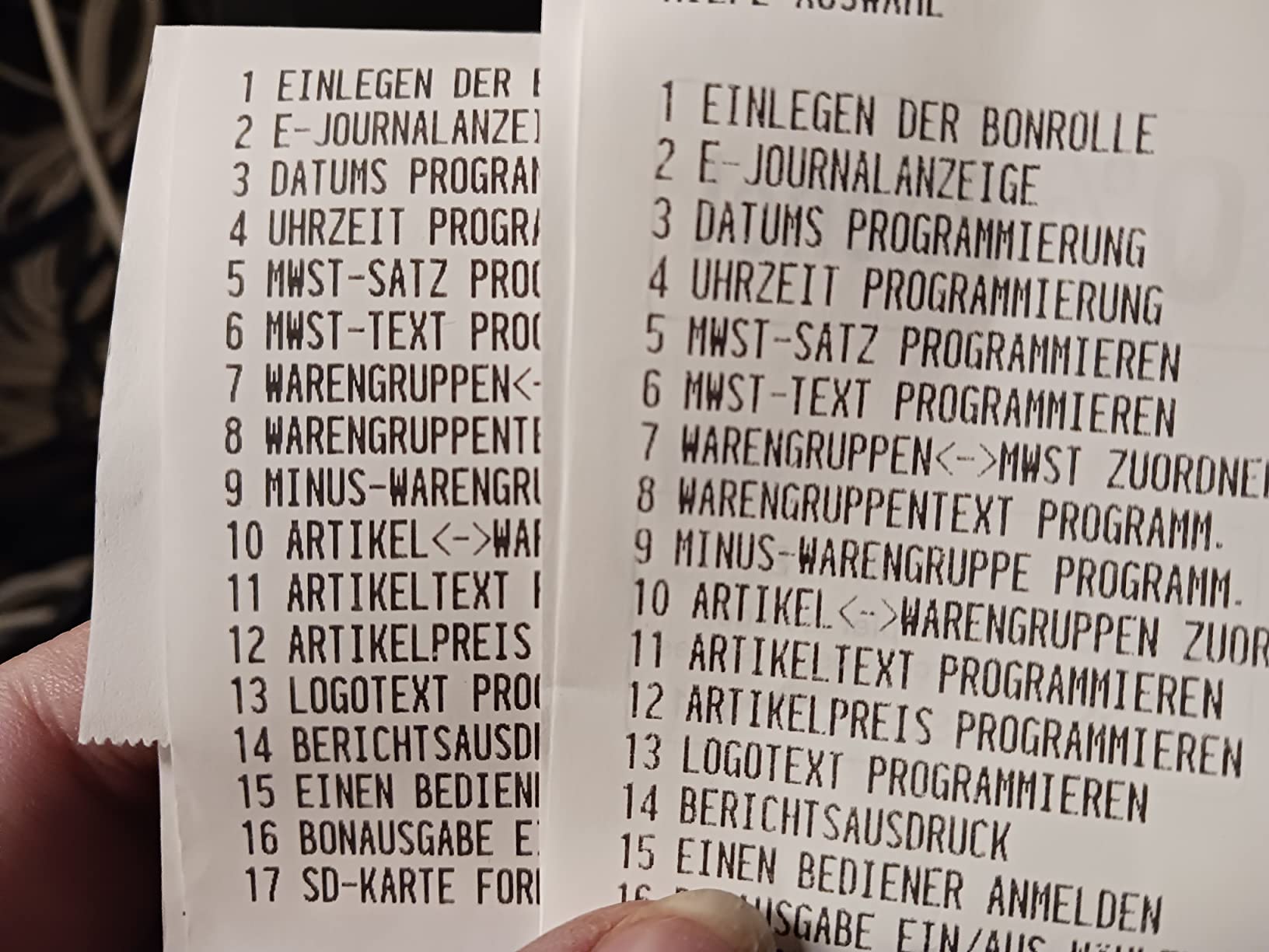 Rückseite bedruckt