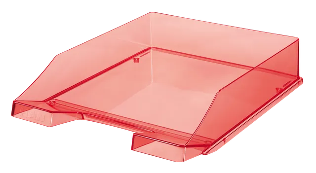 han-klassik-briefablage-din-a4-ablagekorb-transparent-stapelbar image 1