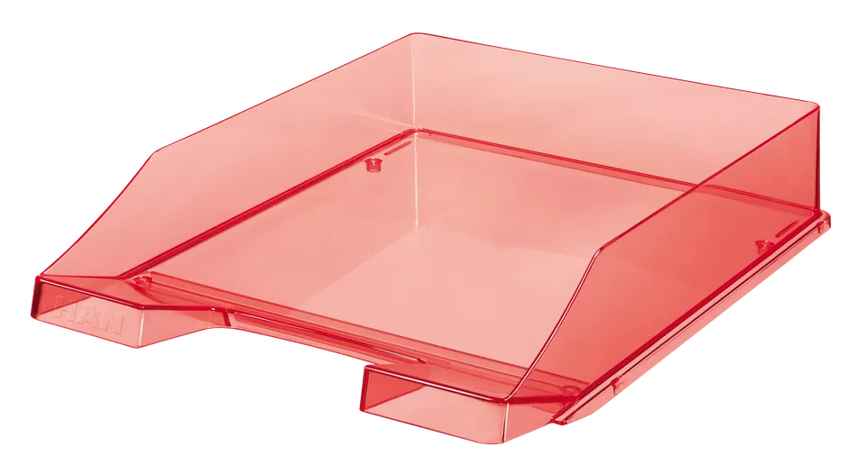 han-klassik-briefablage-din-a4-ablagekorb-transparent-stapelbar image 1