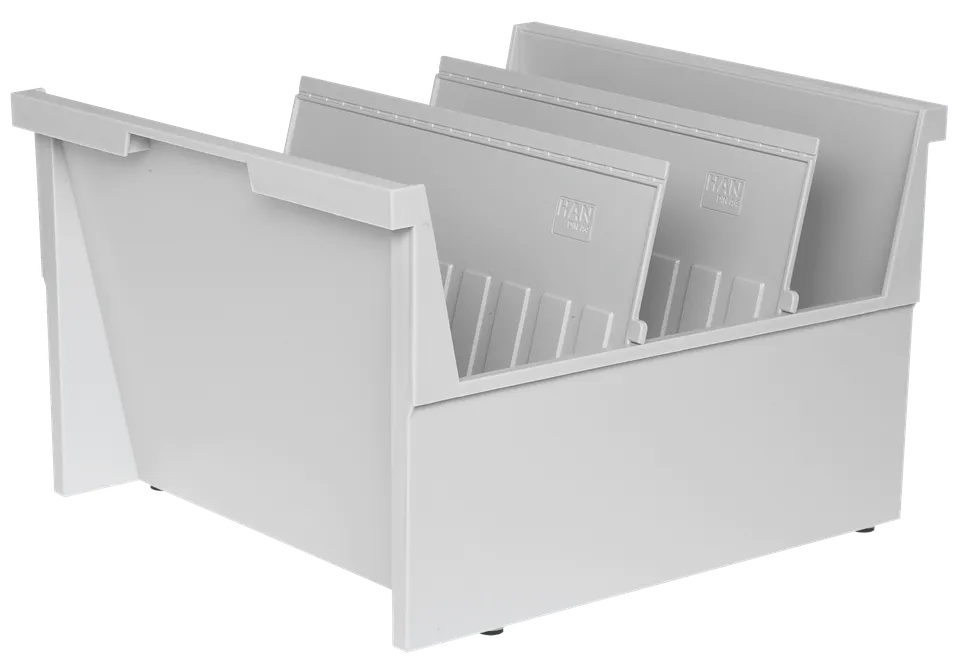 han-croco-einh-ngetrog-din-a4-quer-lichtgrau-f-r-1000-karten image 1