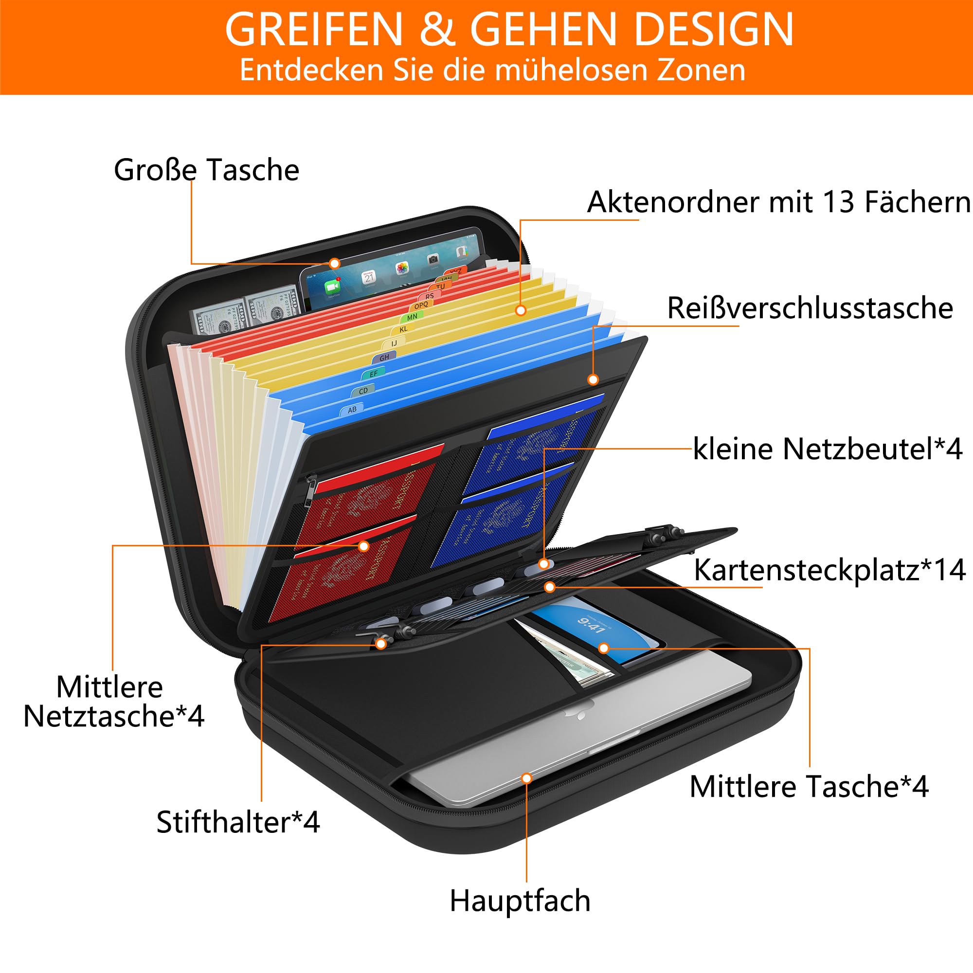 jundun-fireproof-document-box-dokumentenbox-schloss-a4 image 2