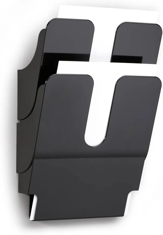 durable-vario-flexiplus-prospekthalter-a4-wand-schwarz-2-f-cher image 1