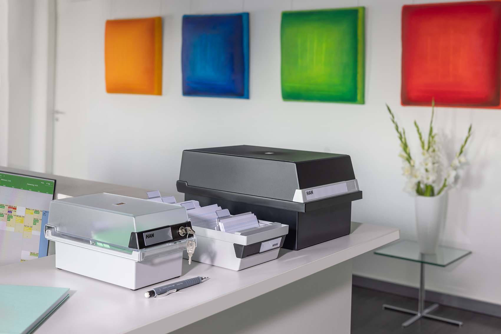 han-croco-karteikasten-din-a6-quer-800-karten-lichtgrau image 4