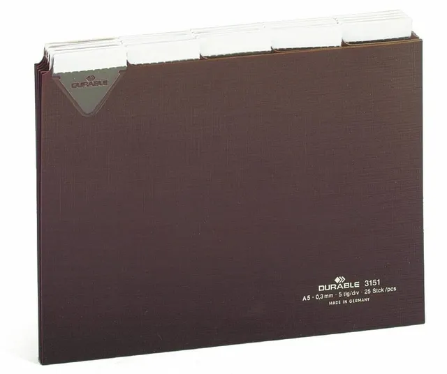 durable-duraquick-leitkarte-a5-quer-braun-25-st-ck-315111 image 1