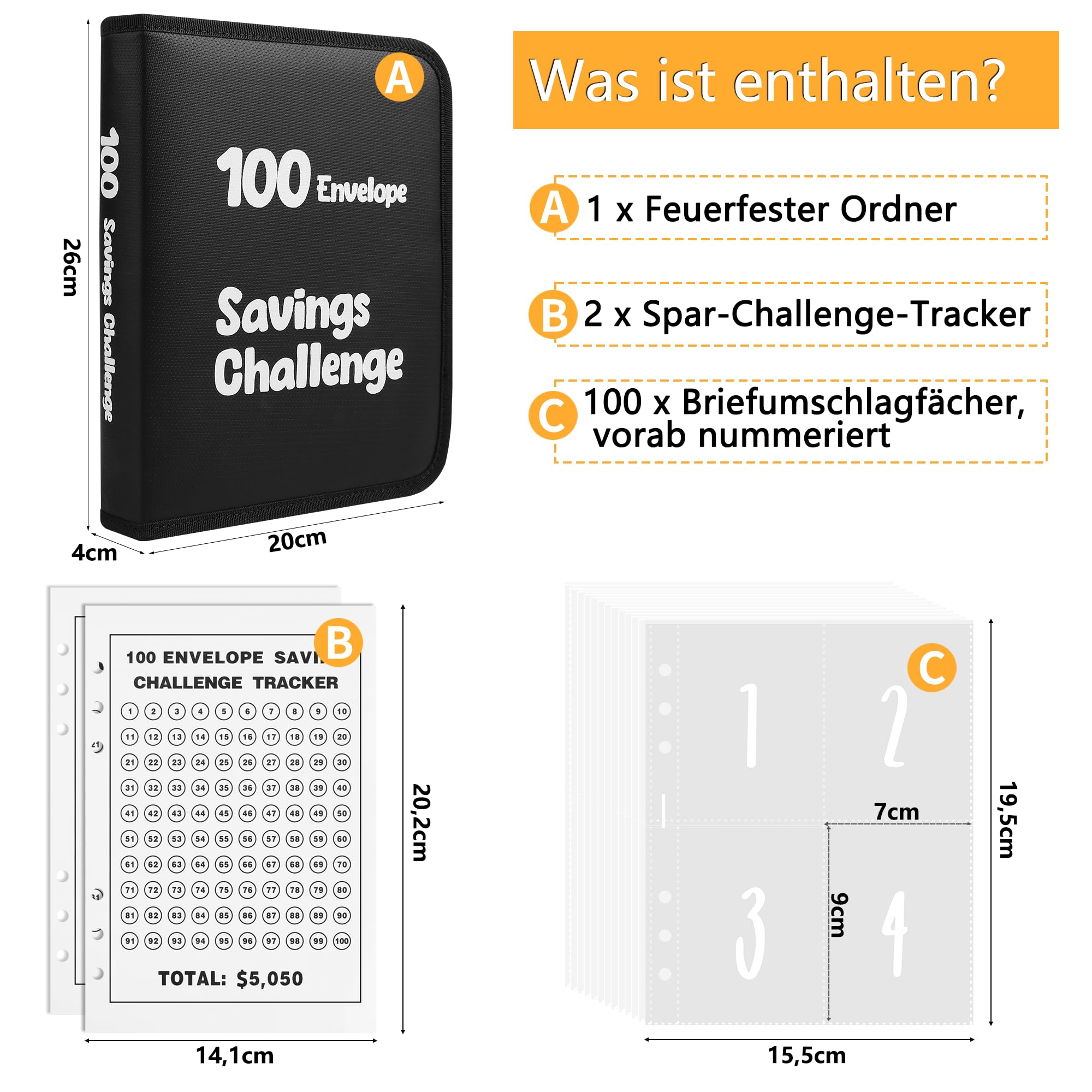 jundun-fireproof-spar-challenge-buch-a5-100-umschl-ge-feuerfest image 3