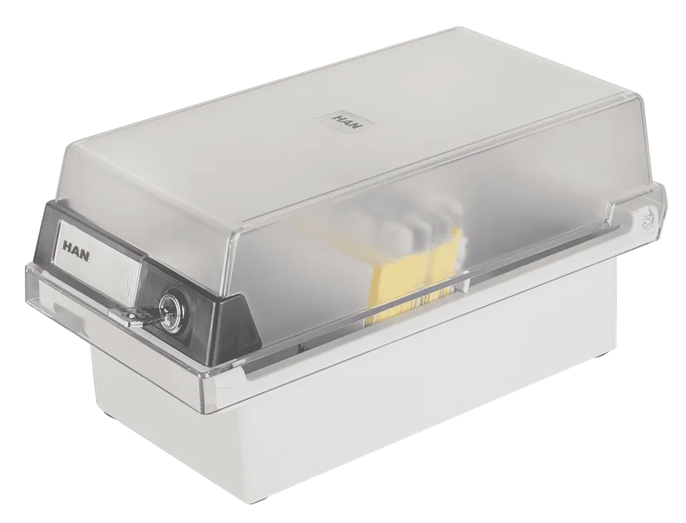 han-croco-karteikasten-a7-quer-abschlie-bar-800-karten-grau image 1