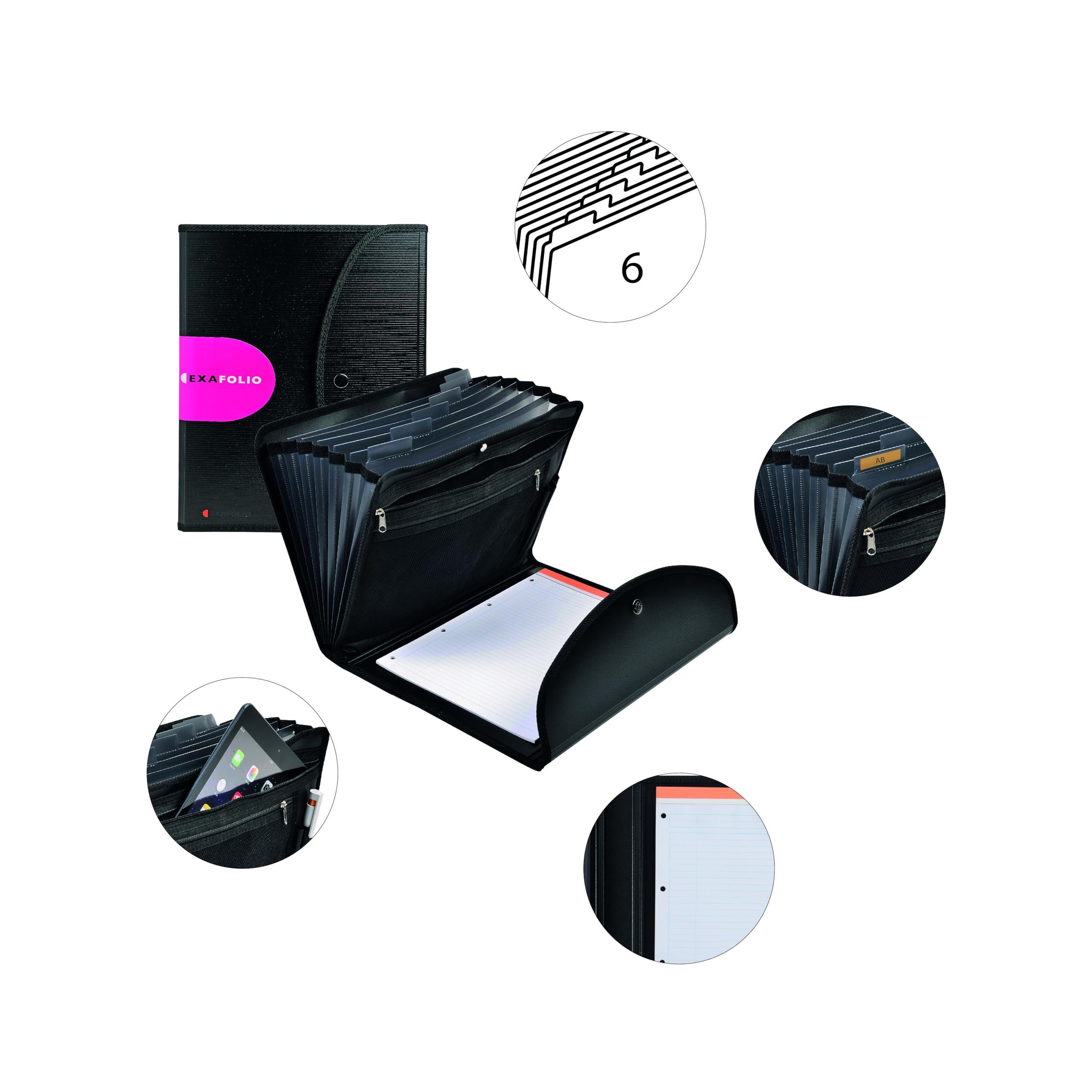 exacompta-exactive-55834e-f-chermappe-a4-schwarz-6-f-cher image 4