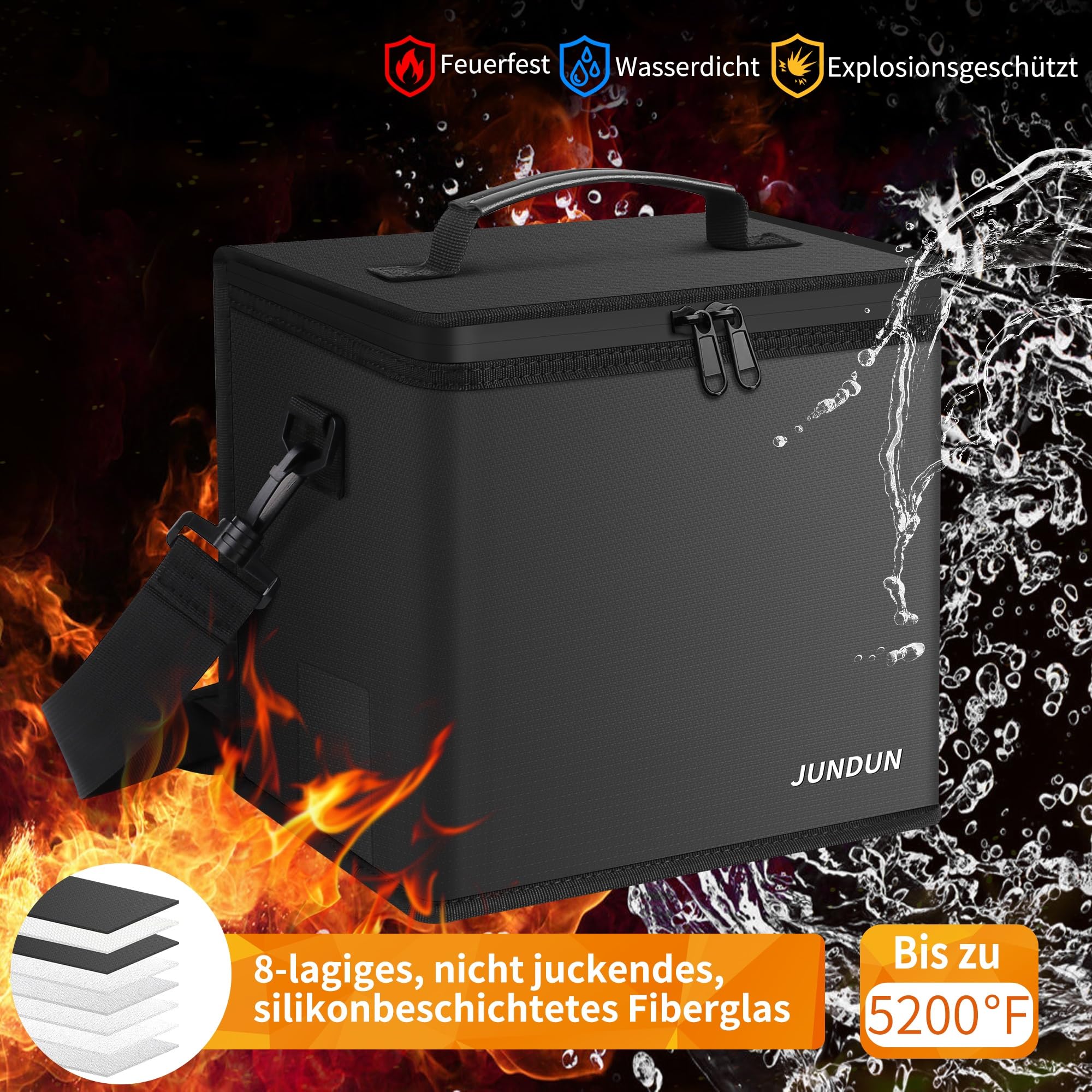 jundun-battery-safety-bag-lipo-tasche-schwarz-feuerfest image 2