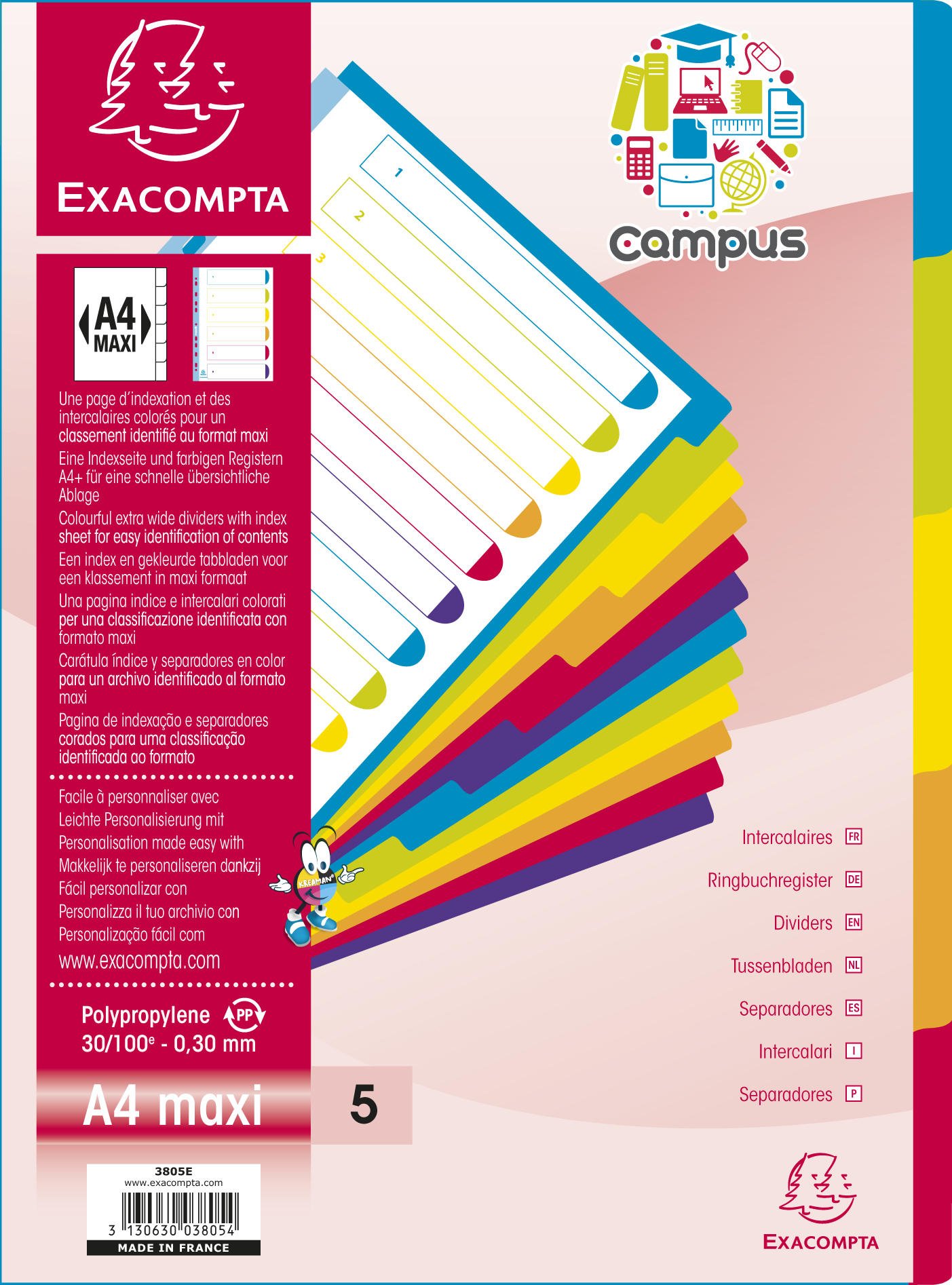 exacompta-europa-4812e-register-a4-maxi-12-teilig-bunt image 8