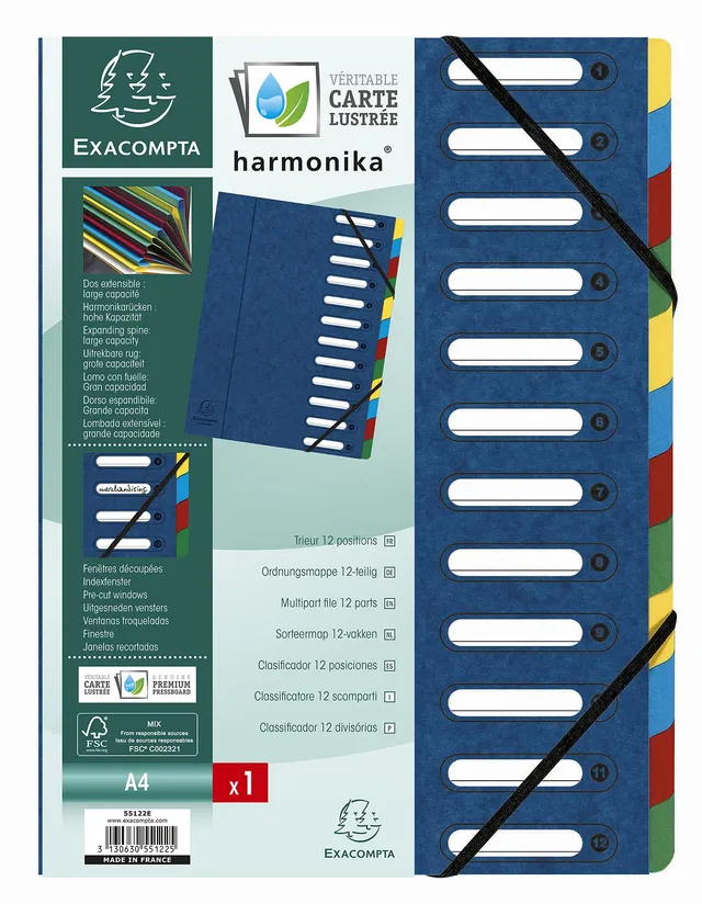 exacompta-europa-55122e-f-chermappe-a4-12-f-cher-blau image 1