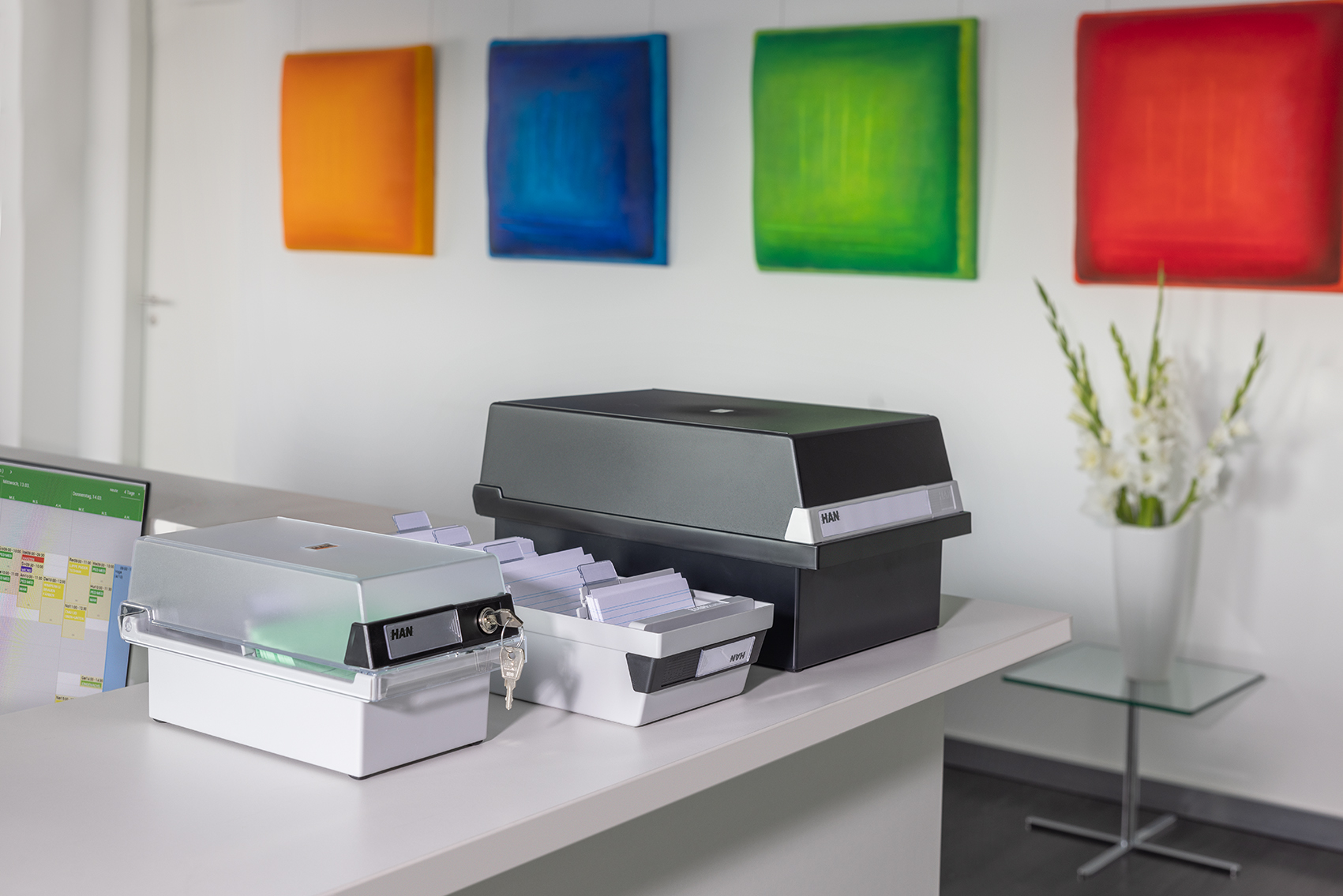 han-croco-karteikasten-din-a7-quer-lichtgrau-800-karten image 4
