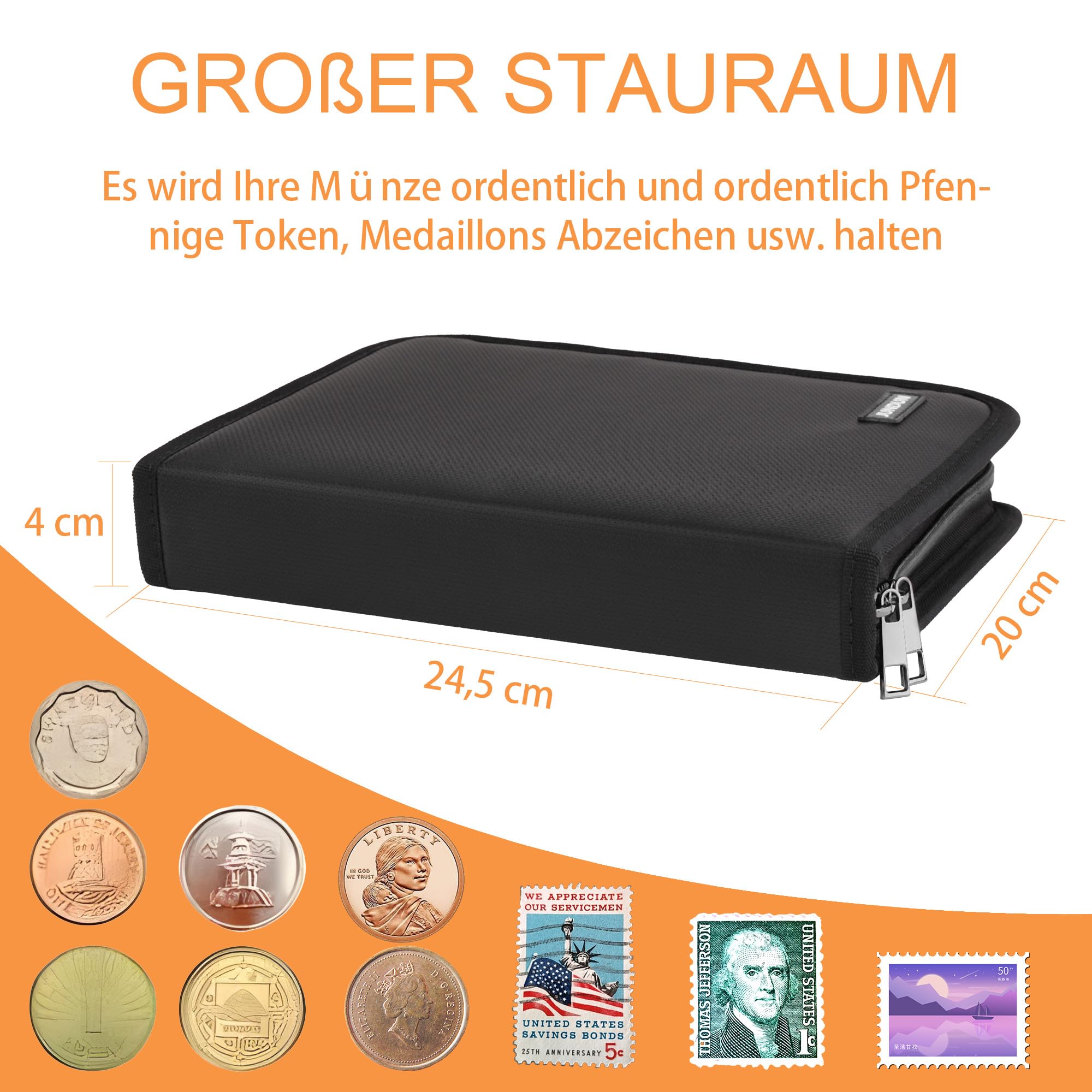 jundun-coin-collection-m-nzalbum-feuerfest-260-taschen image 5
