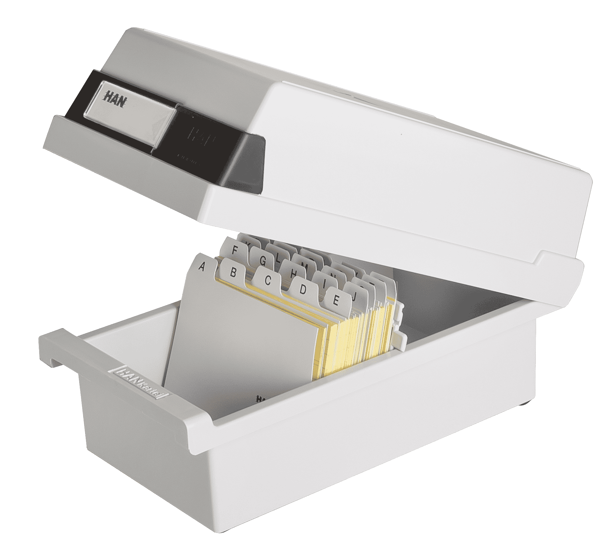 han-croco-karteikasten-din-a7-quer-lichtgrau-800-karten image 2