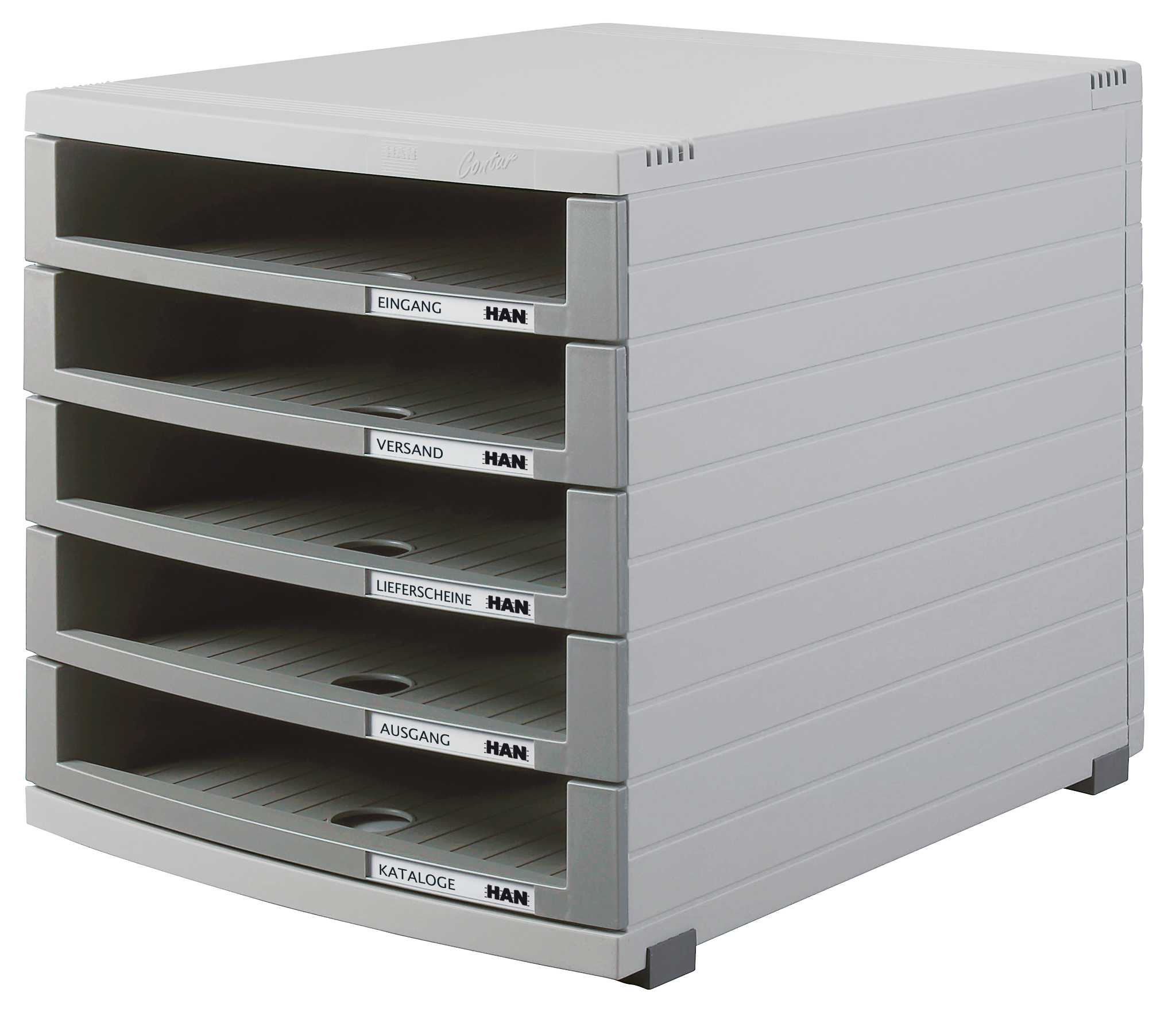 han-contur-schubladenbox-5-schubladen-a4-offen image 1