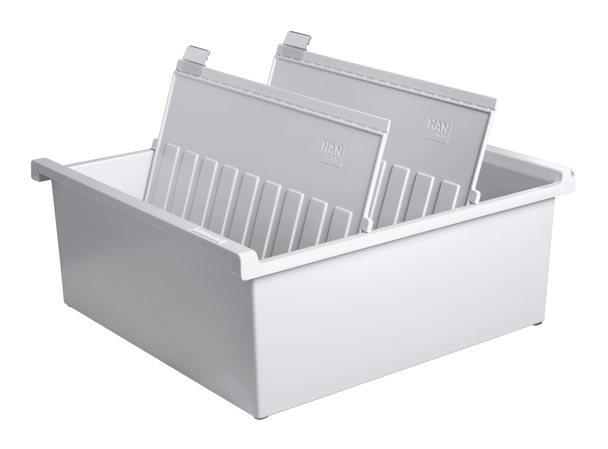 han-croco-karteitrog-din-a4-quer-1300-karten-lichtgrau image 1