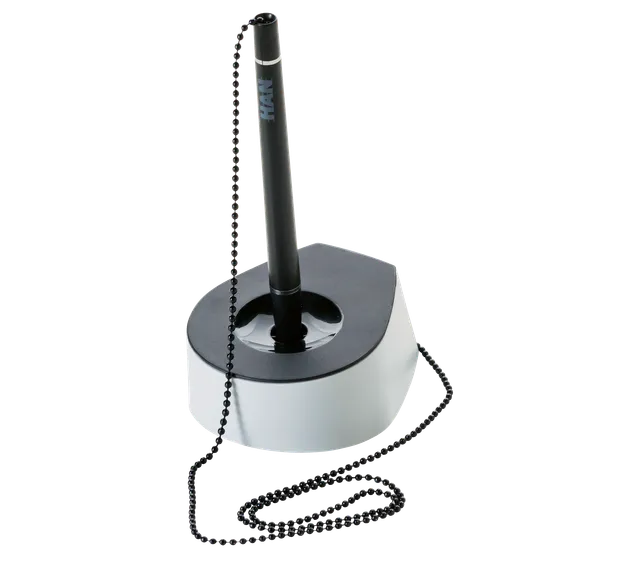han-salsa-kugelschreiberst-nder-mit-kette-schwarz image 1