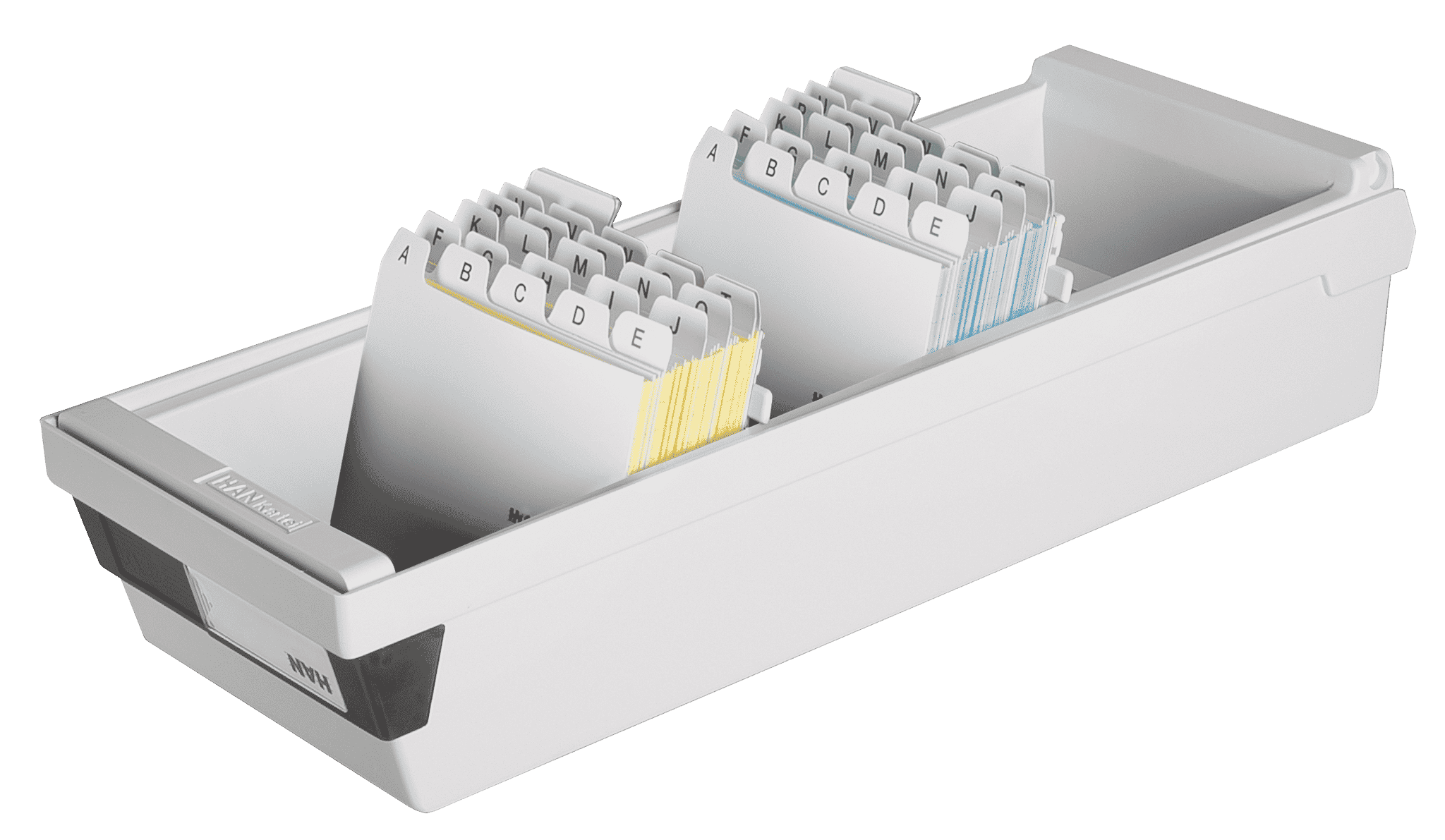 han-croco-karteikasten-din-a7-quer-1300-karten-lichtgrau image 3