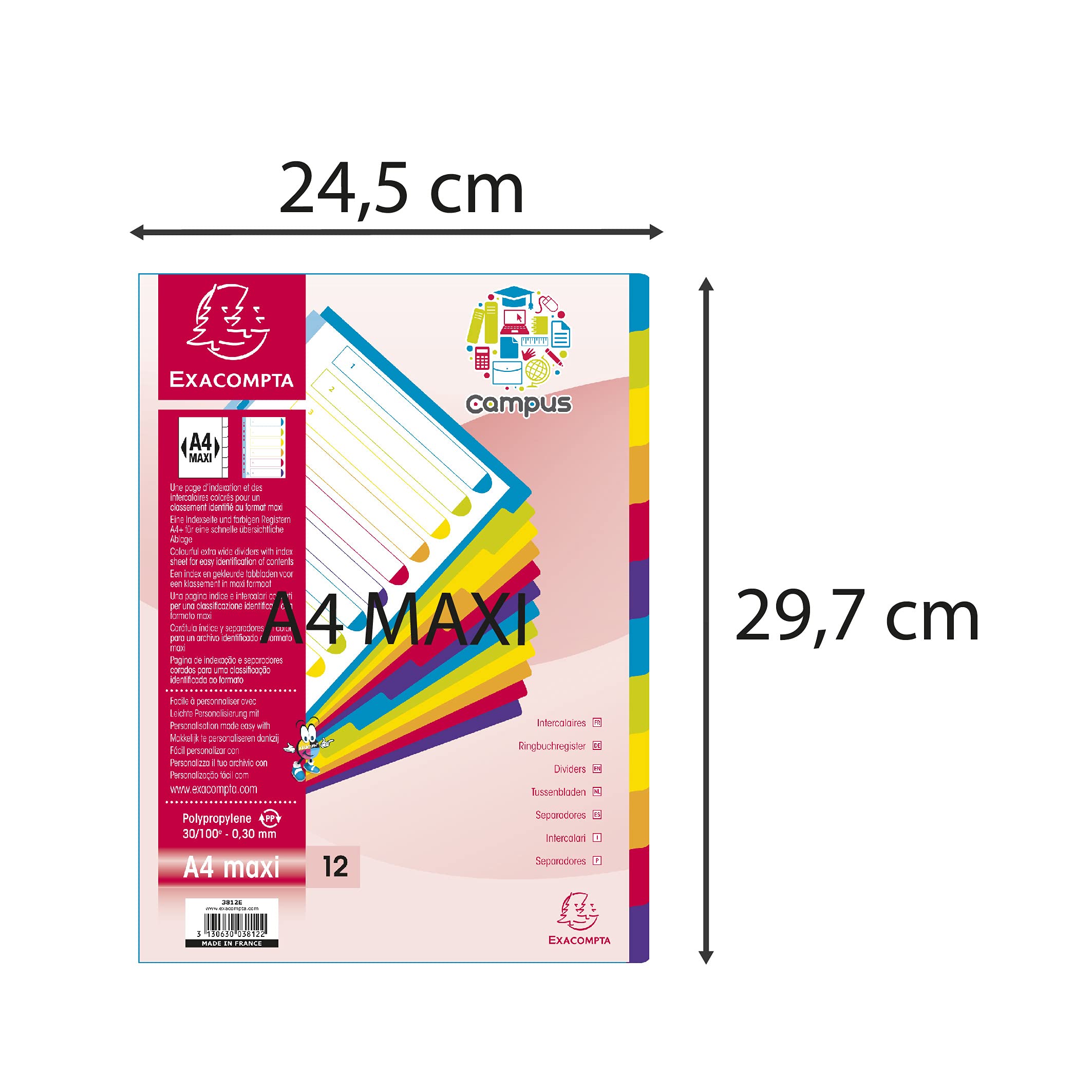 exacompta-europa-4812e-register-a4-maxi-12-teilig-bunt image 3