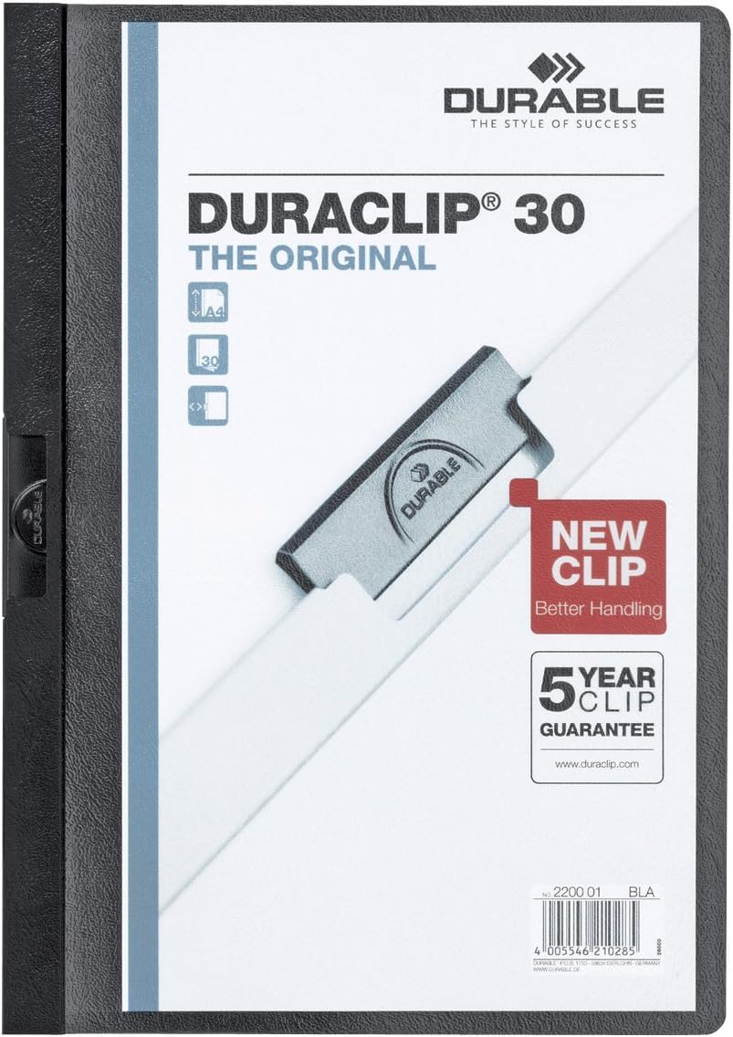 durable-duraclip-220001-klemmmappe-a4-schwarz-30-blatt-25-st-ck image 1