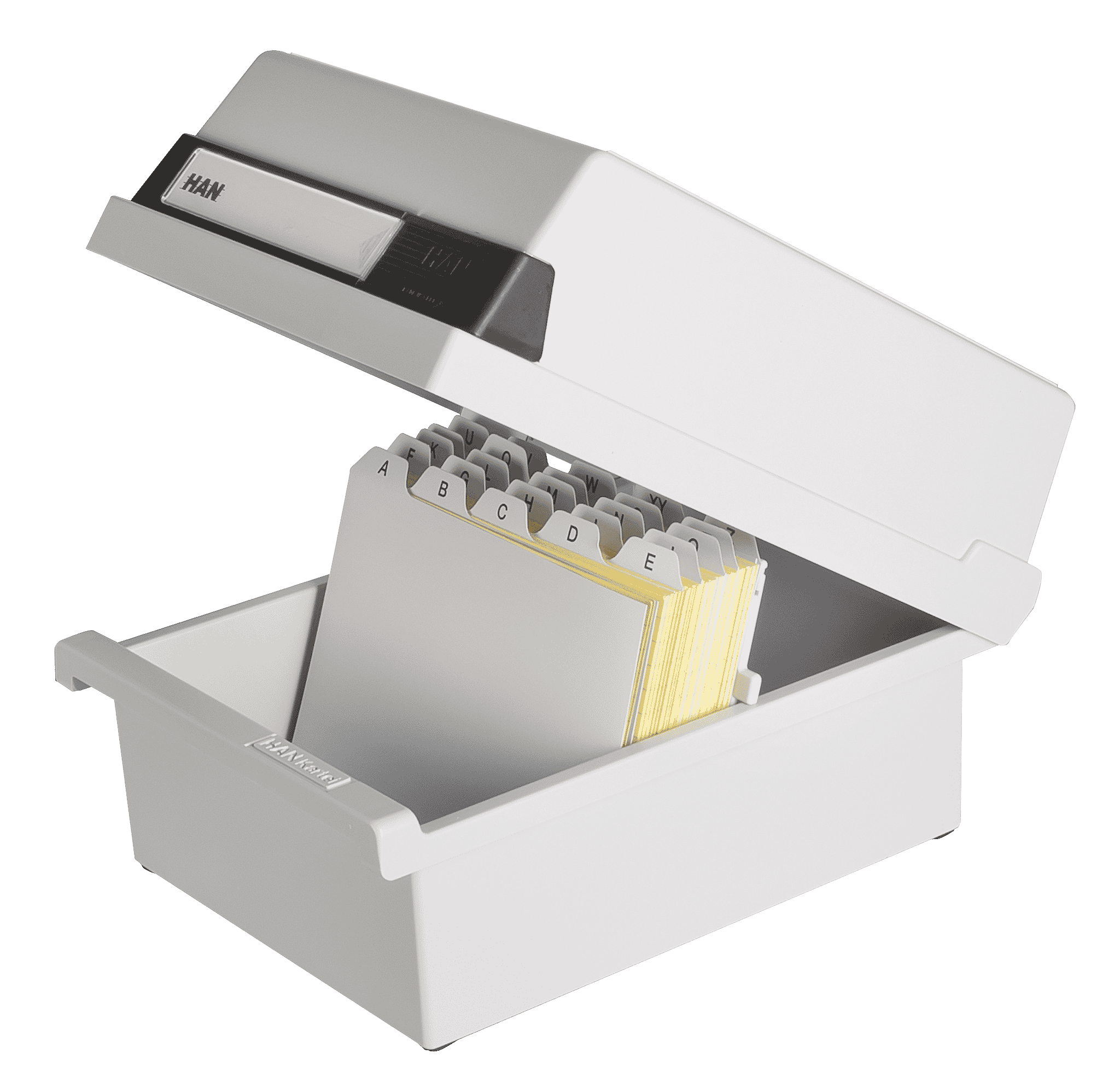 han-croco-karteikasten-din-a6-quer-800-karten-lichtgrau image 2