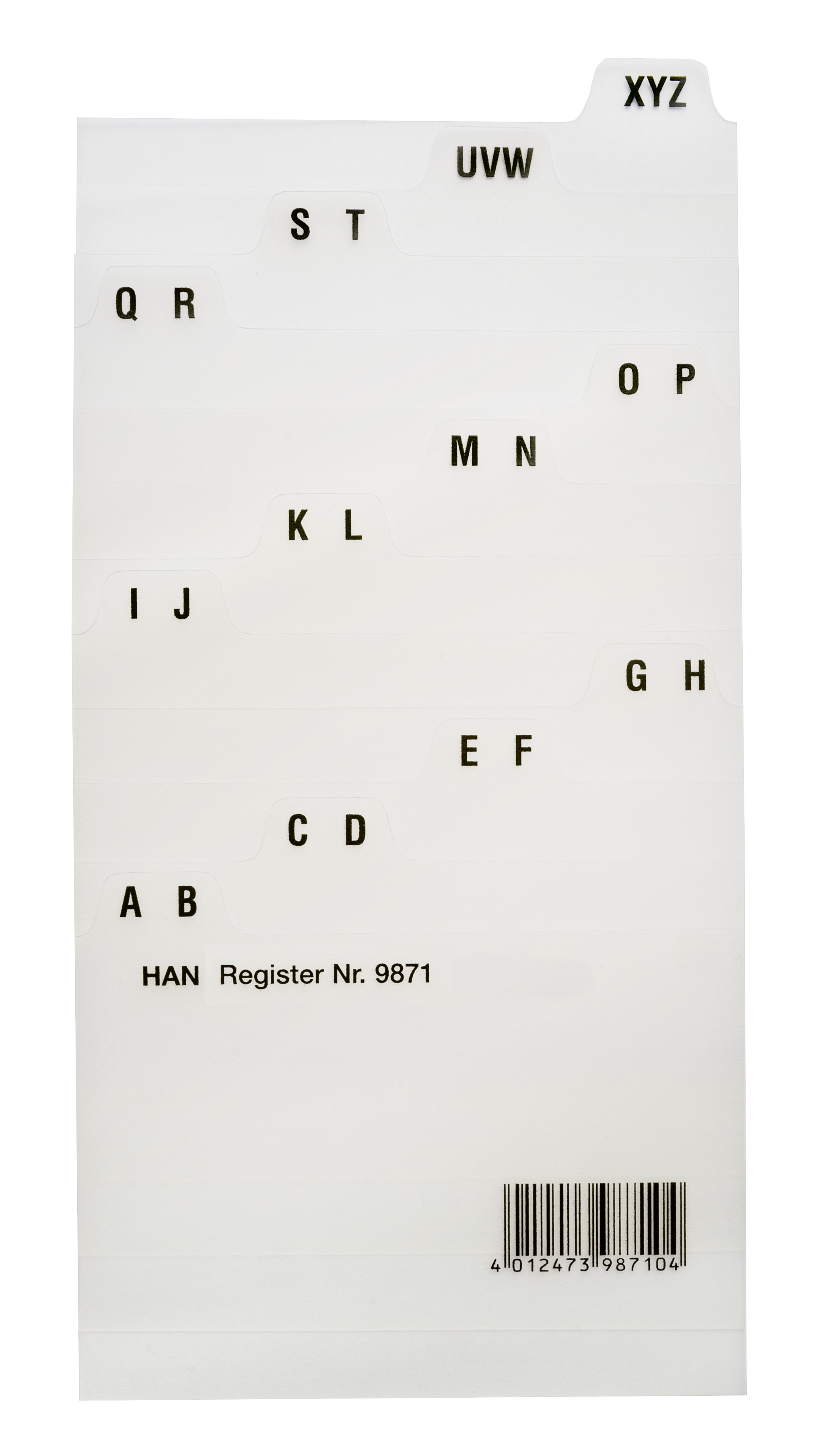 han-croco-register-a-z-din-a7-quer-12-teilig-klar image 2