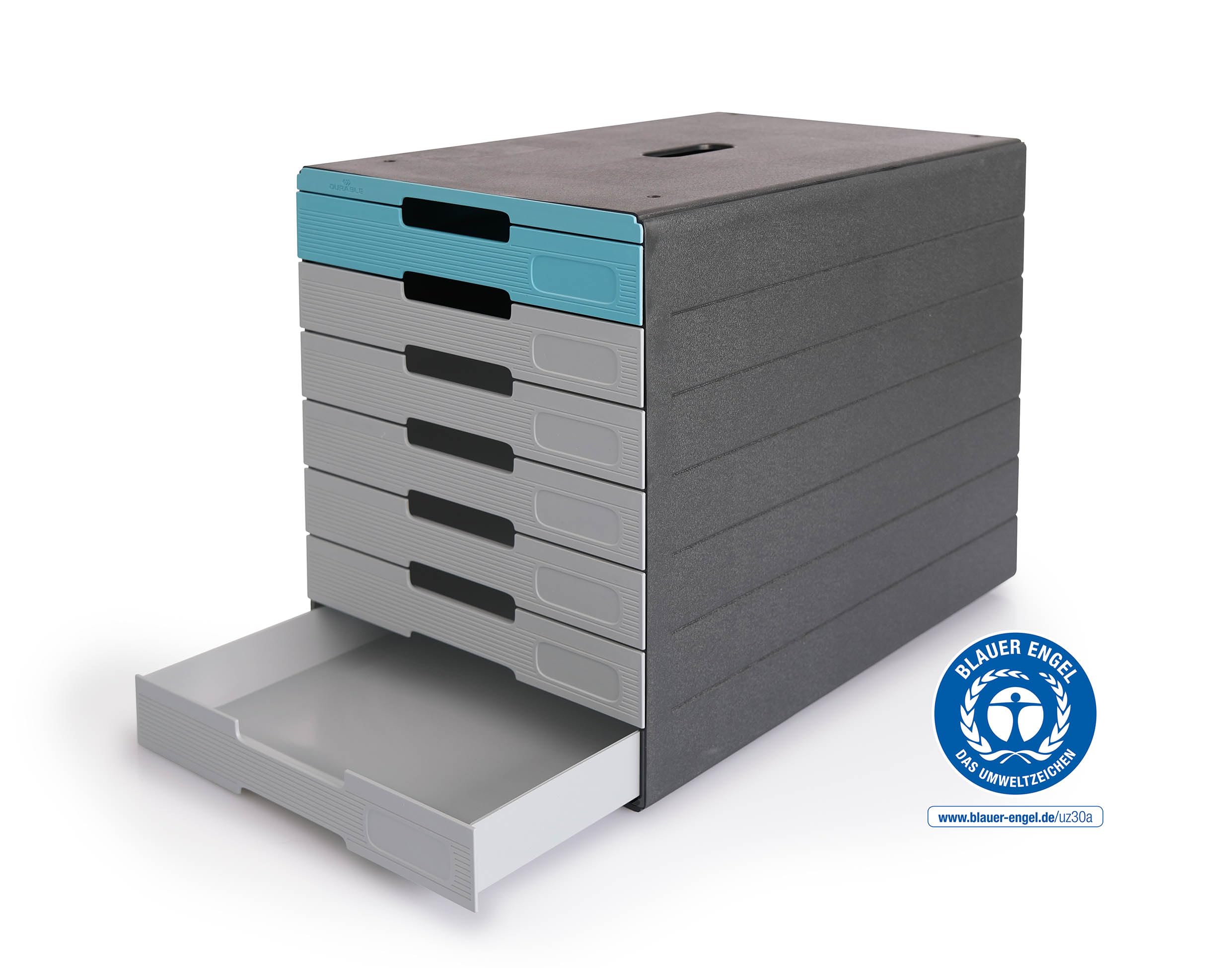 durable-varicolor-idealbox-pro-7-schubladenbox-a4-blau-7-f-cher image 4
