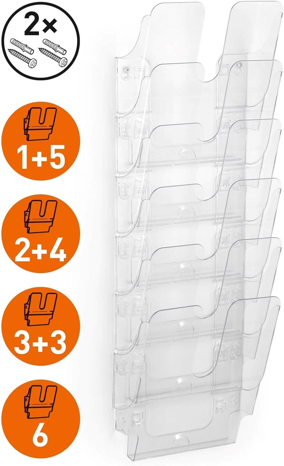 durable-vario-flexiplus-duo-prospekthalter-a4-6-f-cher-transparent image 2