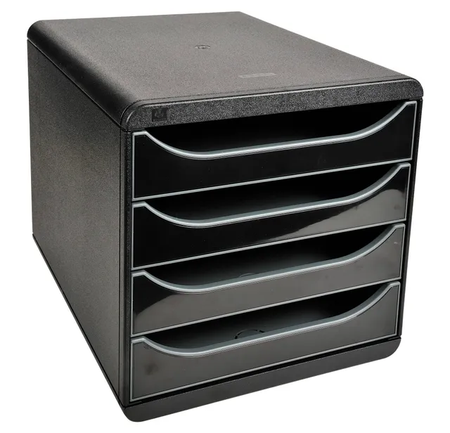exacompta-big-box-3104214d-ablagebox-4-schubladen-schwarz image 1