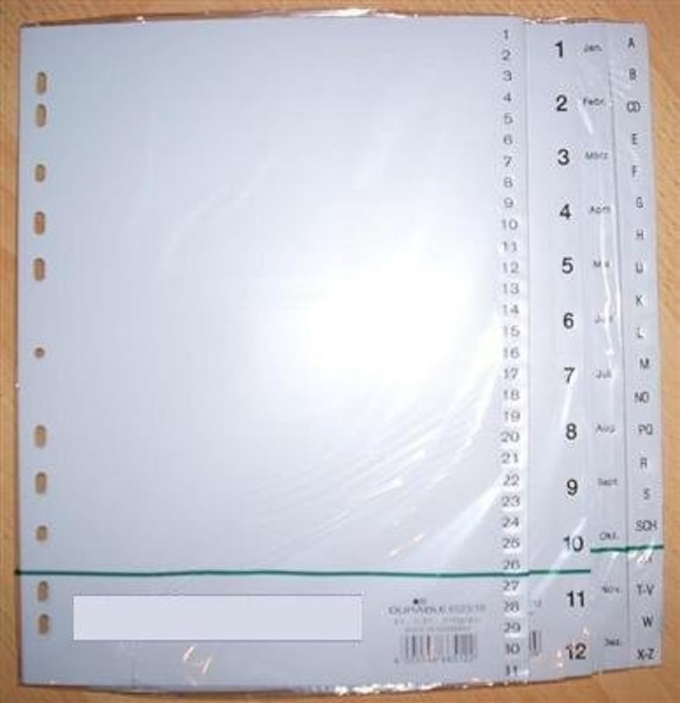durable-duraquick-652310-zahlenregister-1-31-register-a4-grau-10-st-ck image 2