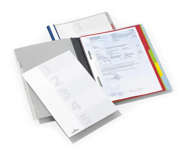durable-divisoflex-schnellhefter-a4-blau-5-f-cher-register image 1