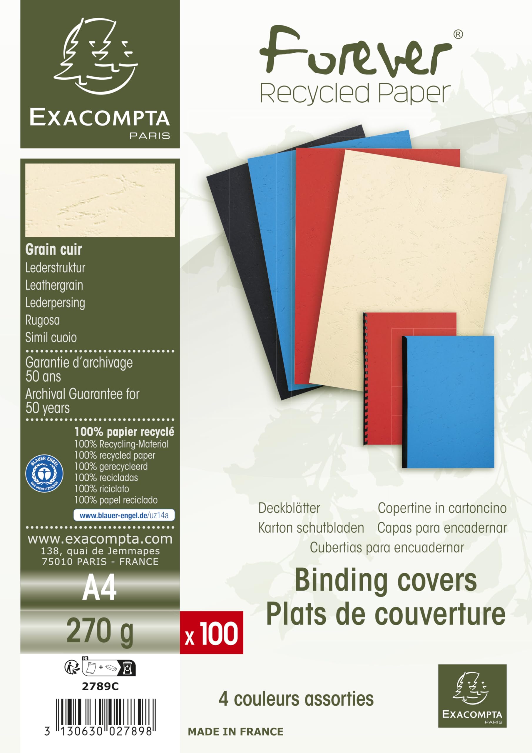 exacompta-forever-2789c-einbanddeckel-a4-100er-bunt image 2