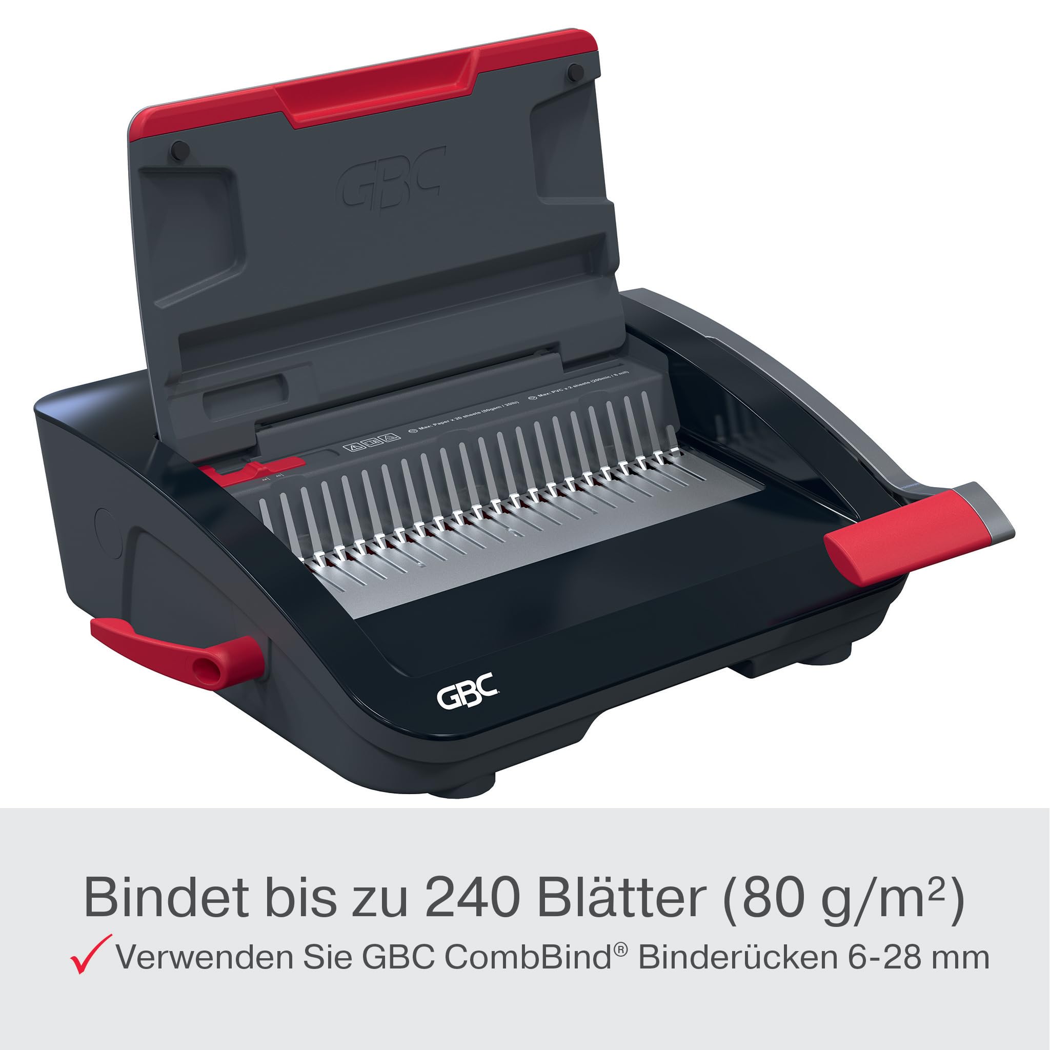 gbc-combbind-cb20-bindeger-t-manuell-240-seiten-a4-schwarz-silber image 3