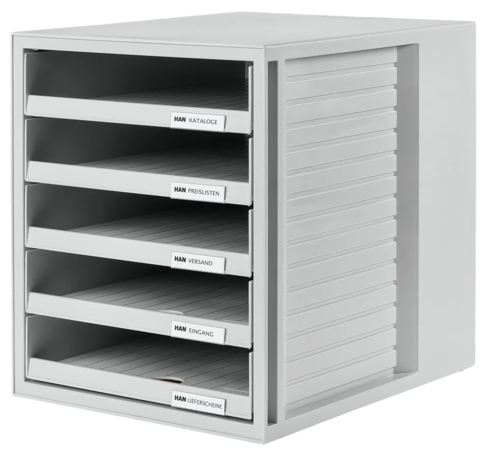 han-schrank-set-schubladenbox-5-schubladen-din-a4 image 1