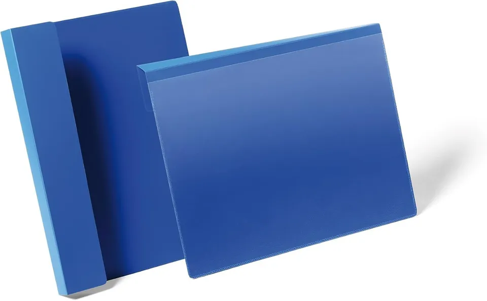 durable-duraframe-kennzeichnungstasche-a4-quer-50er-dunkelblau image 1